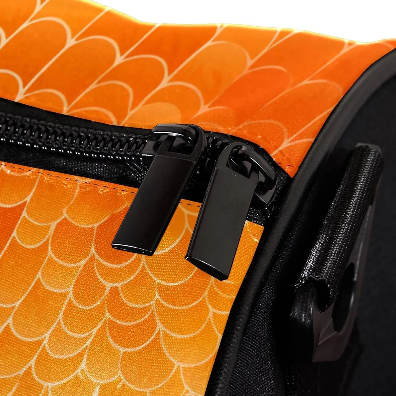 Gym Bags for Women,Duffle Bag for Travel,Scale Orange Mermaid Ocean,Gym Bag for Men