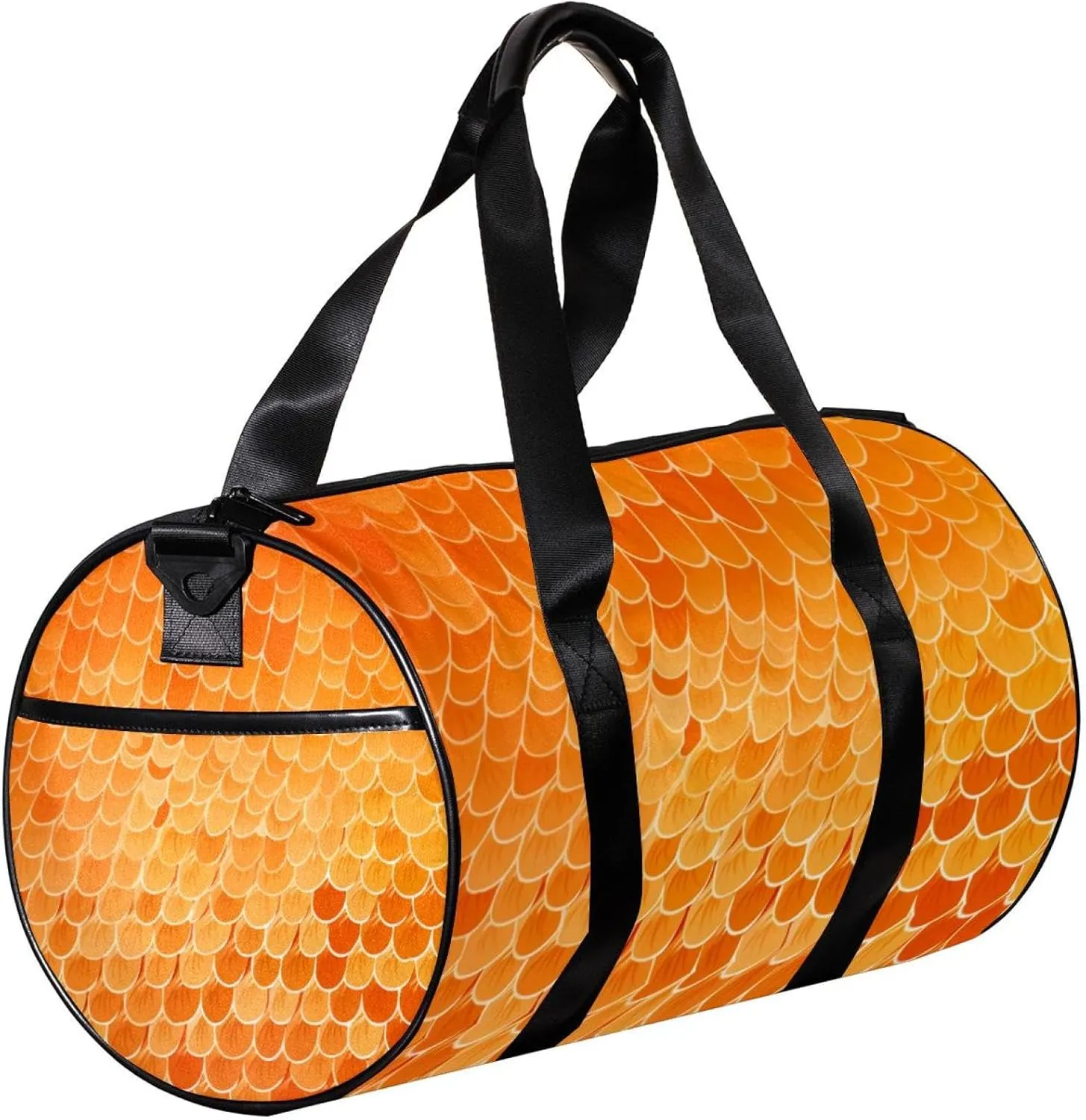 Gym Bags for Women,Duffle Bag for Travel,Scale Orange Mermaid Ocean,Gym Bag for Men