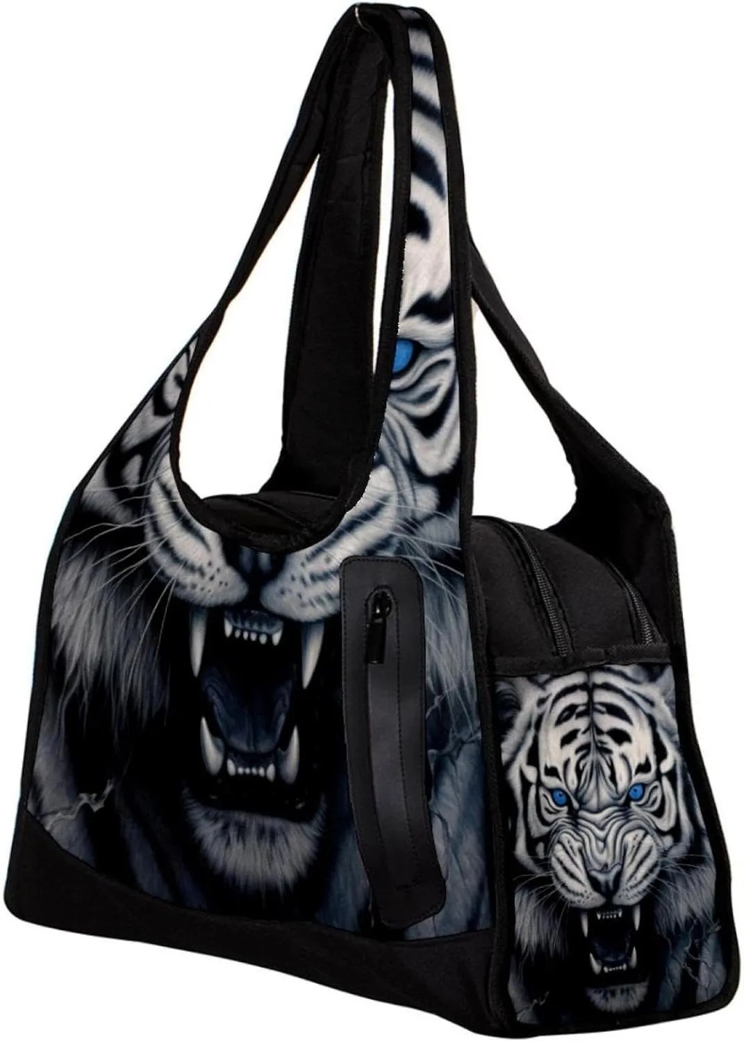 Gym Bags for Women,Duffle Bag for Travel,Scary Tiger Portrait,Gym Bag for Men