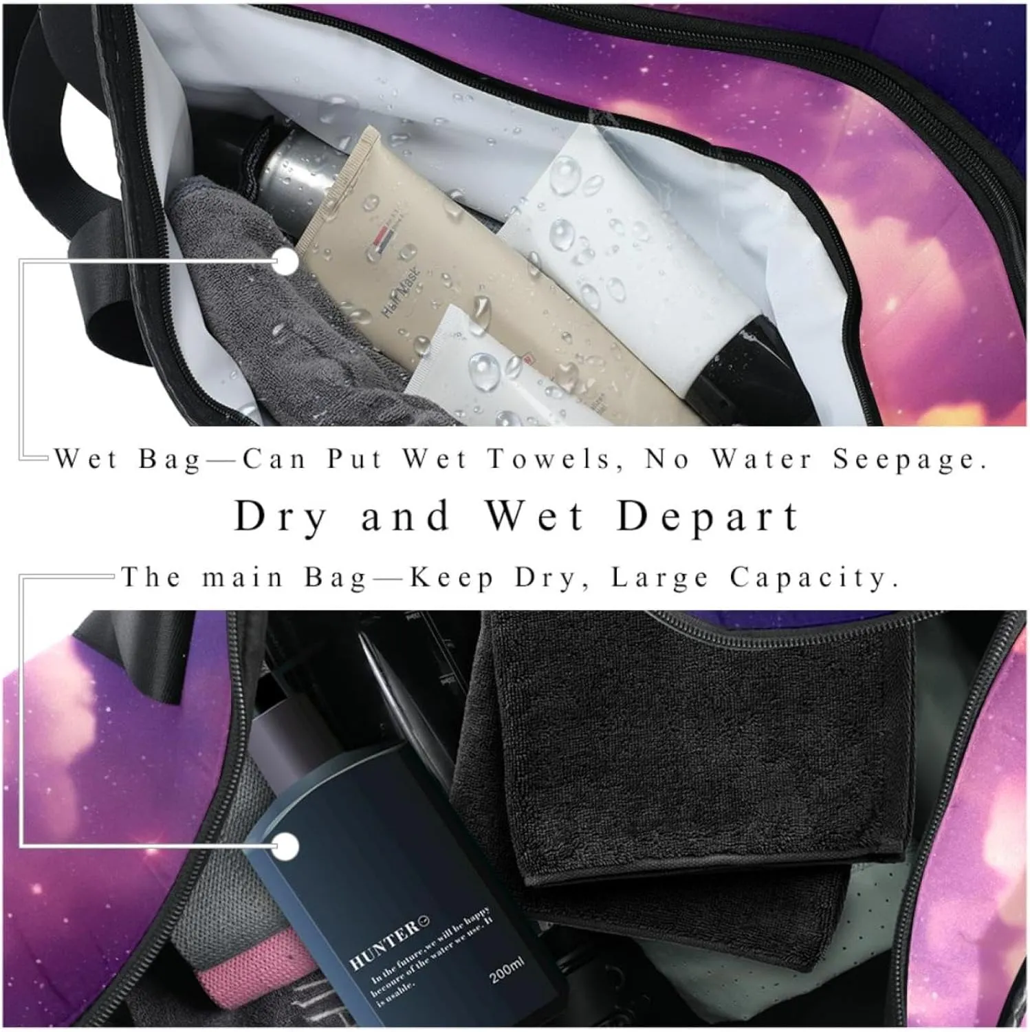 Gym Bags for Women,Duffle Bag for Travel,Universe Stars Galaxy,Gym Bag for Men