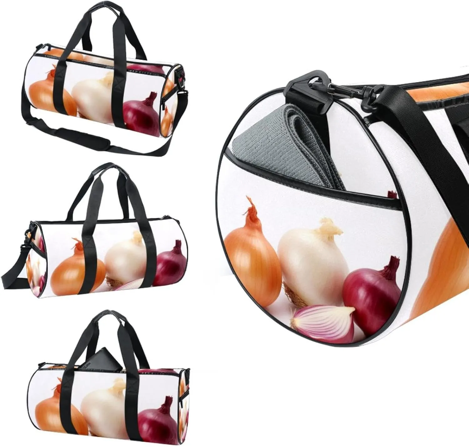 Gym Bags for Women,Duffle Bag for Travel,Vegetables Onion and Garlic,Gym Bag for Men