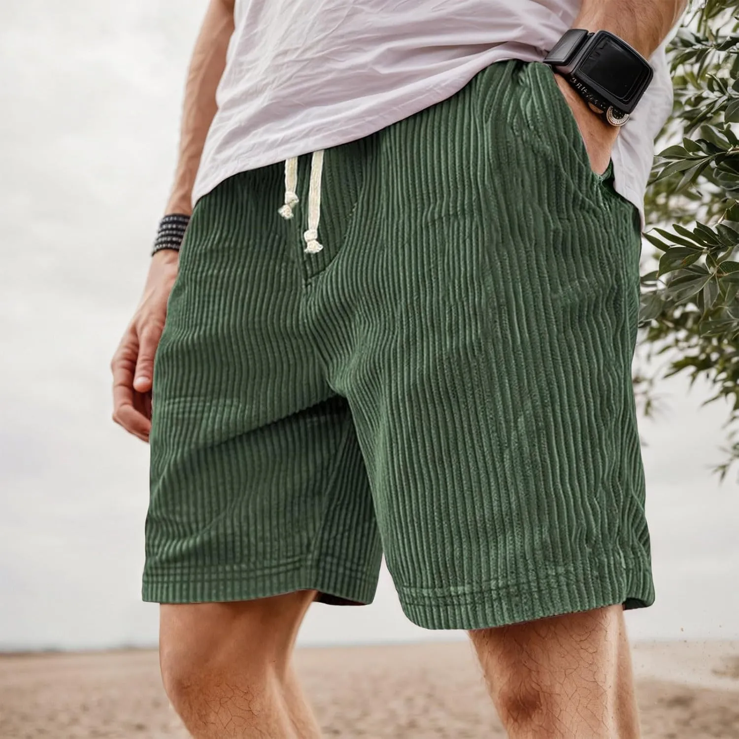 Gym Shorts for Men Business Climing Split Dressy Patterned Soft Athletic Shorts for Men Flattering Camo Couples Fluted