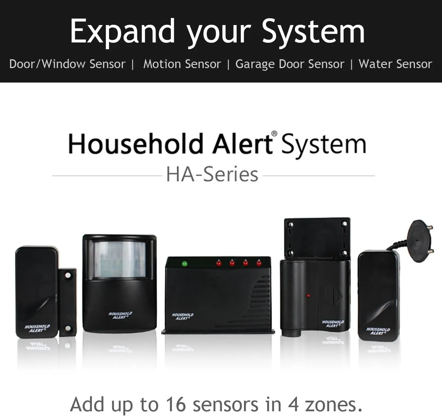 HA-434RTL Home Garage Driveway Business Office Motion Alert and Alarm Security Indoor Outdoor Infrared Detector System Kit