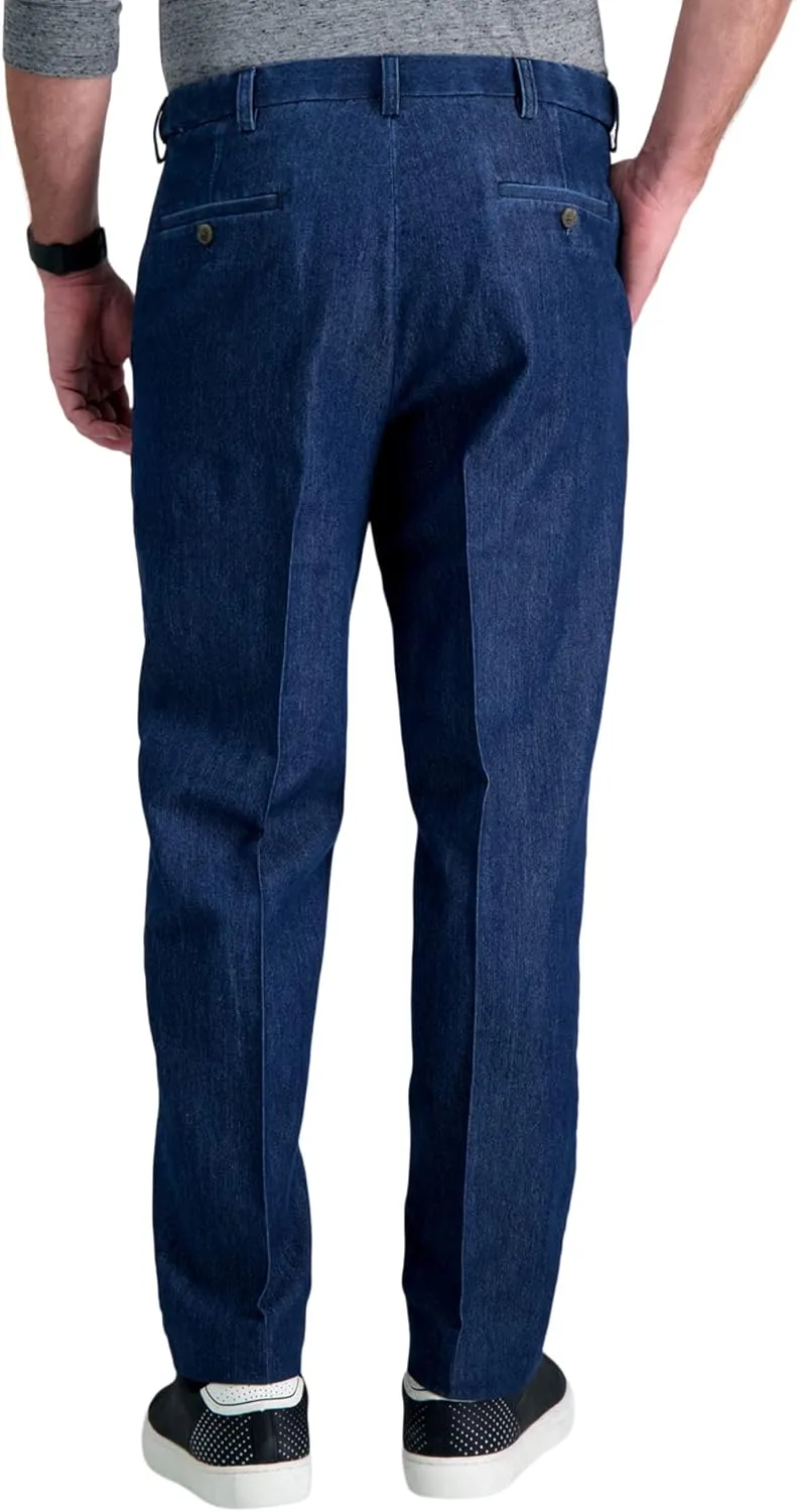 Haggar Men's Casual Classic Fit Denim Trouser Pant-Regular and Big & Tall Sizes