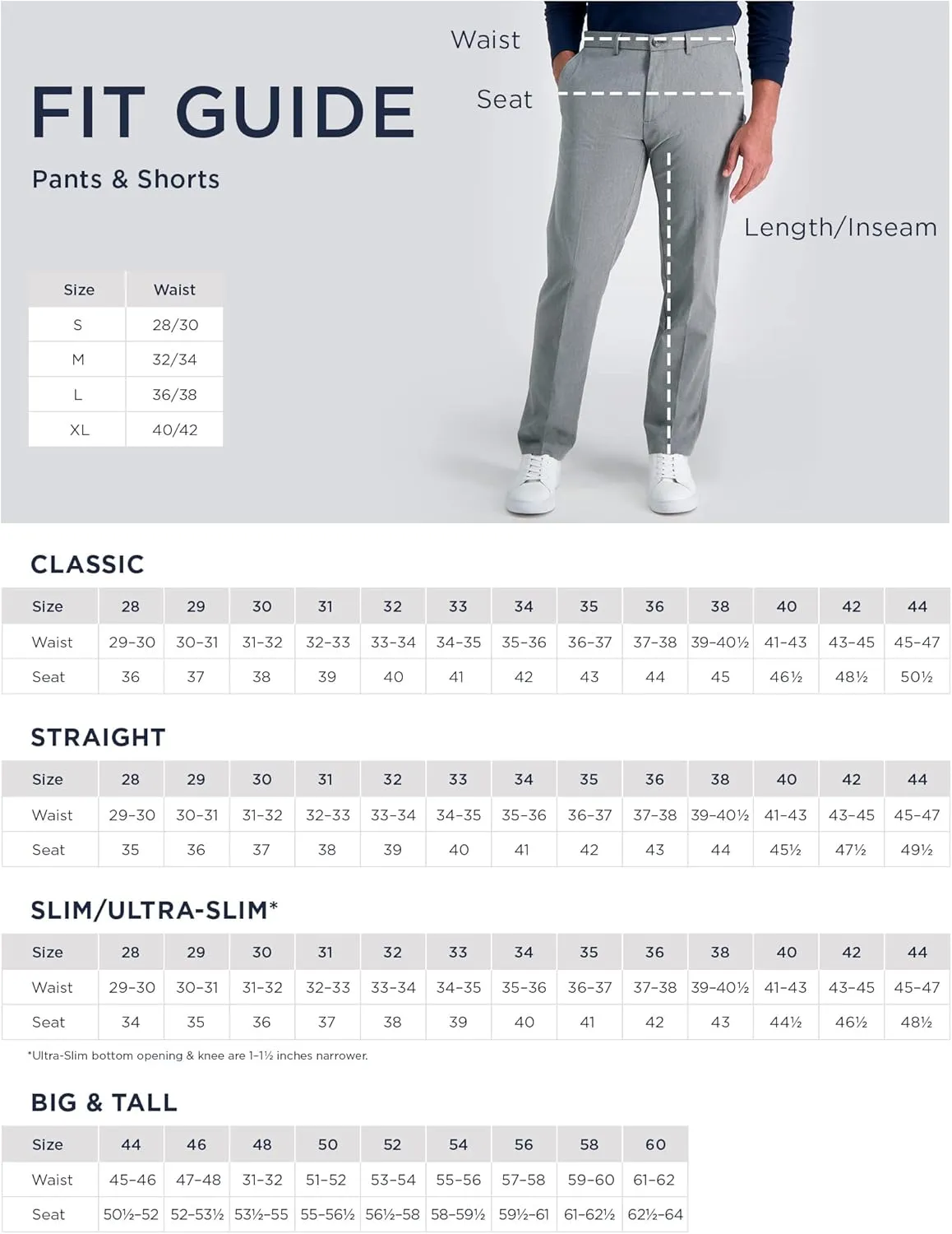 Haggar Men's Casual Classic Fit Denim Trouser Pant-Regular and Big & Tall Sizes