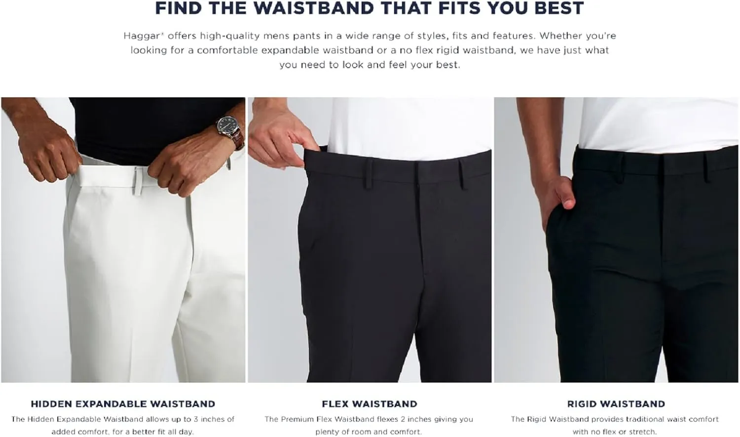 Haggar Men's Casual Classic Fit Denim Trouser Pant-Regular and Big & Tall Sizes