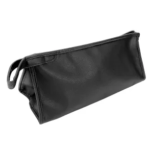 Hair Dryer Storage Bag, Travel Case for Hair Dryer, PU Leather Dustproof Carry Bag Portable Hair Dryer Bag Travel Blow Dryer Bag with Hanging Hook for Business Trips Travel Gym Camping(black)