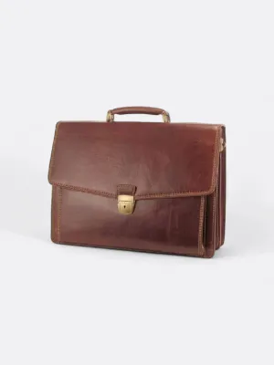 Hand-Dyed Cow Briefcase