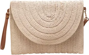 Handheld Bag Single Shoulder Crossbody Paper Debate Bag Casual Woven Women's Bag Womens Computer Bags (White, One Size)