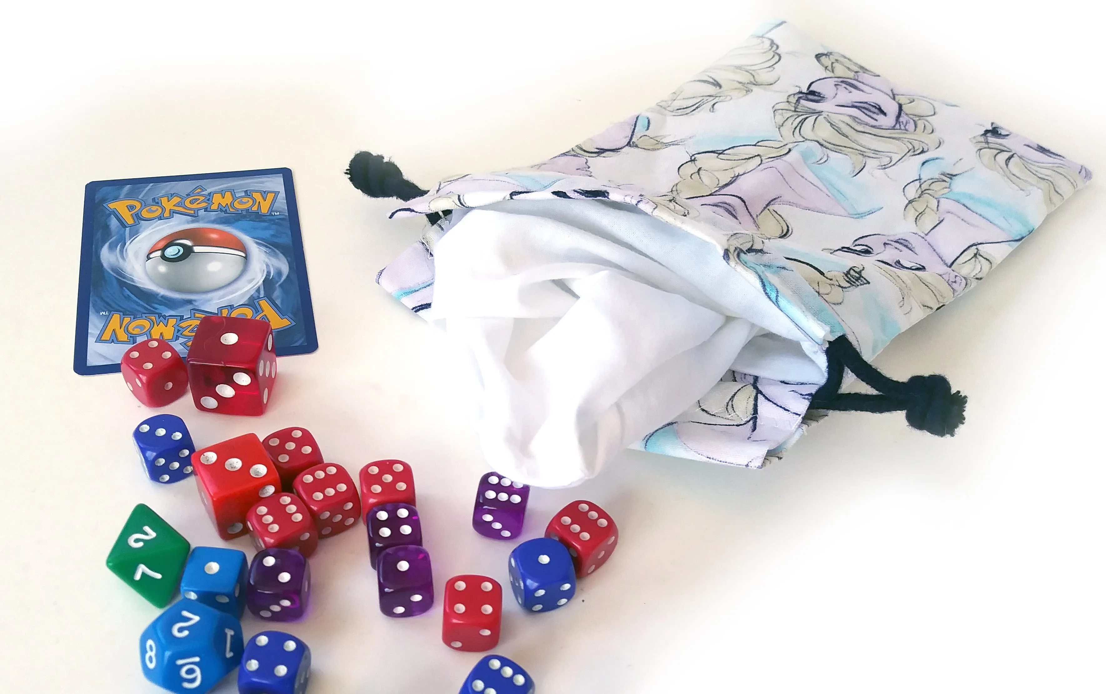 Handmade Drawstring bag - Elsa Frozen Faces