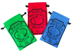 Handmade Drawstring bag - Pokemon Specialized Master - STARTERS