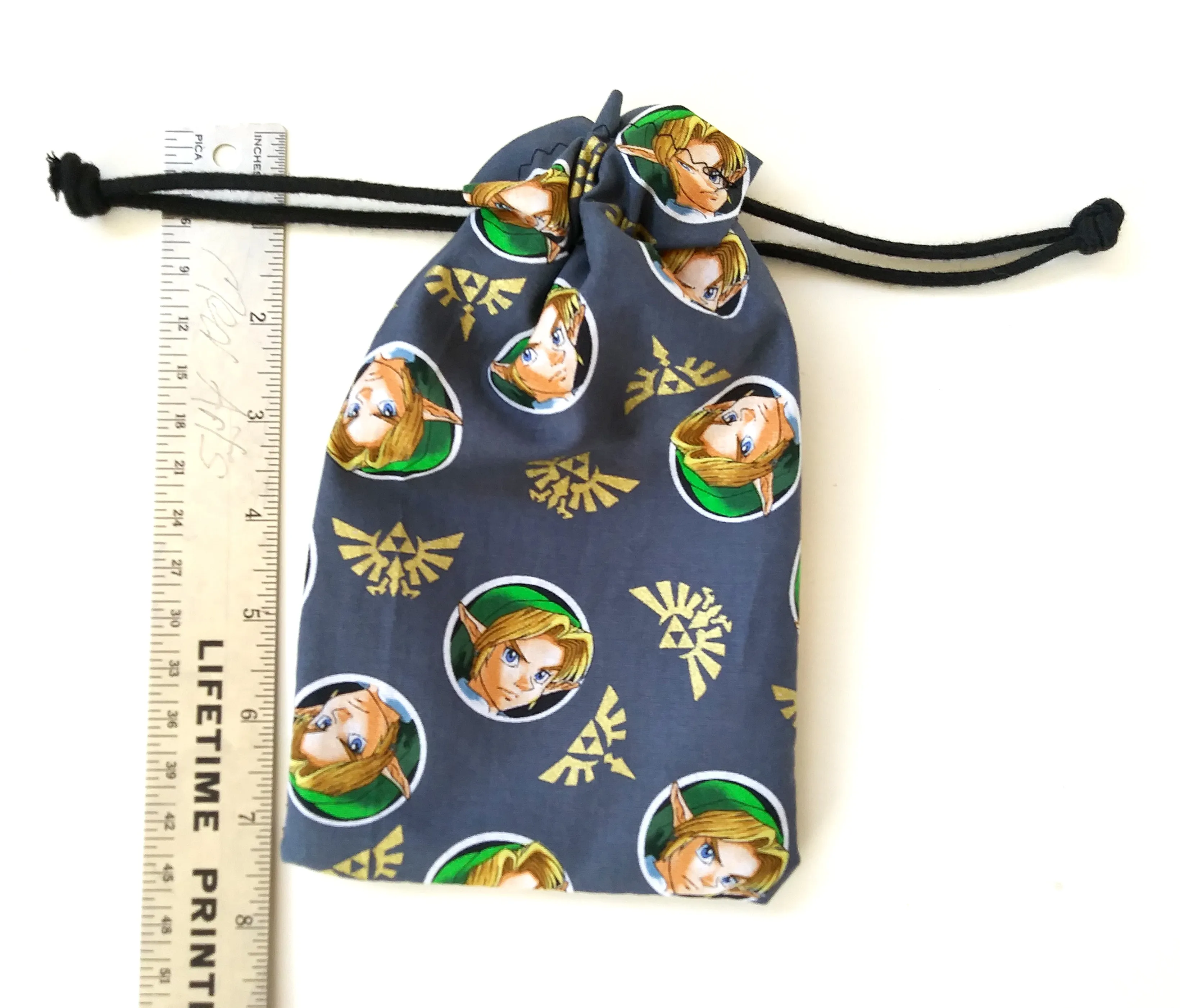 Handmade Drawstring bag - Zelda Link Circle