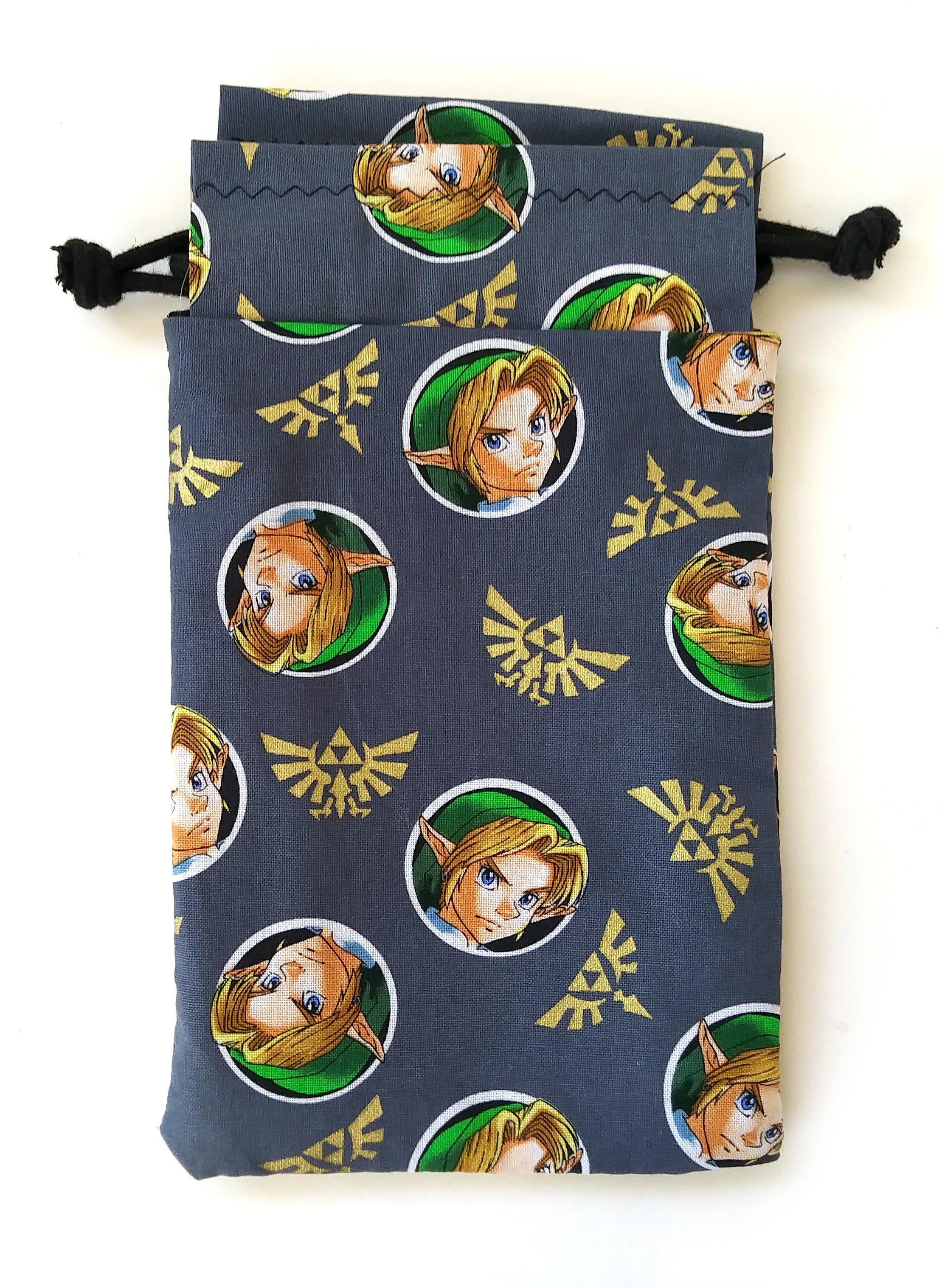 Handmade Drawstring bag - Zelda Link Circle
