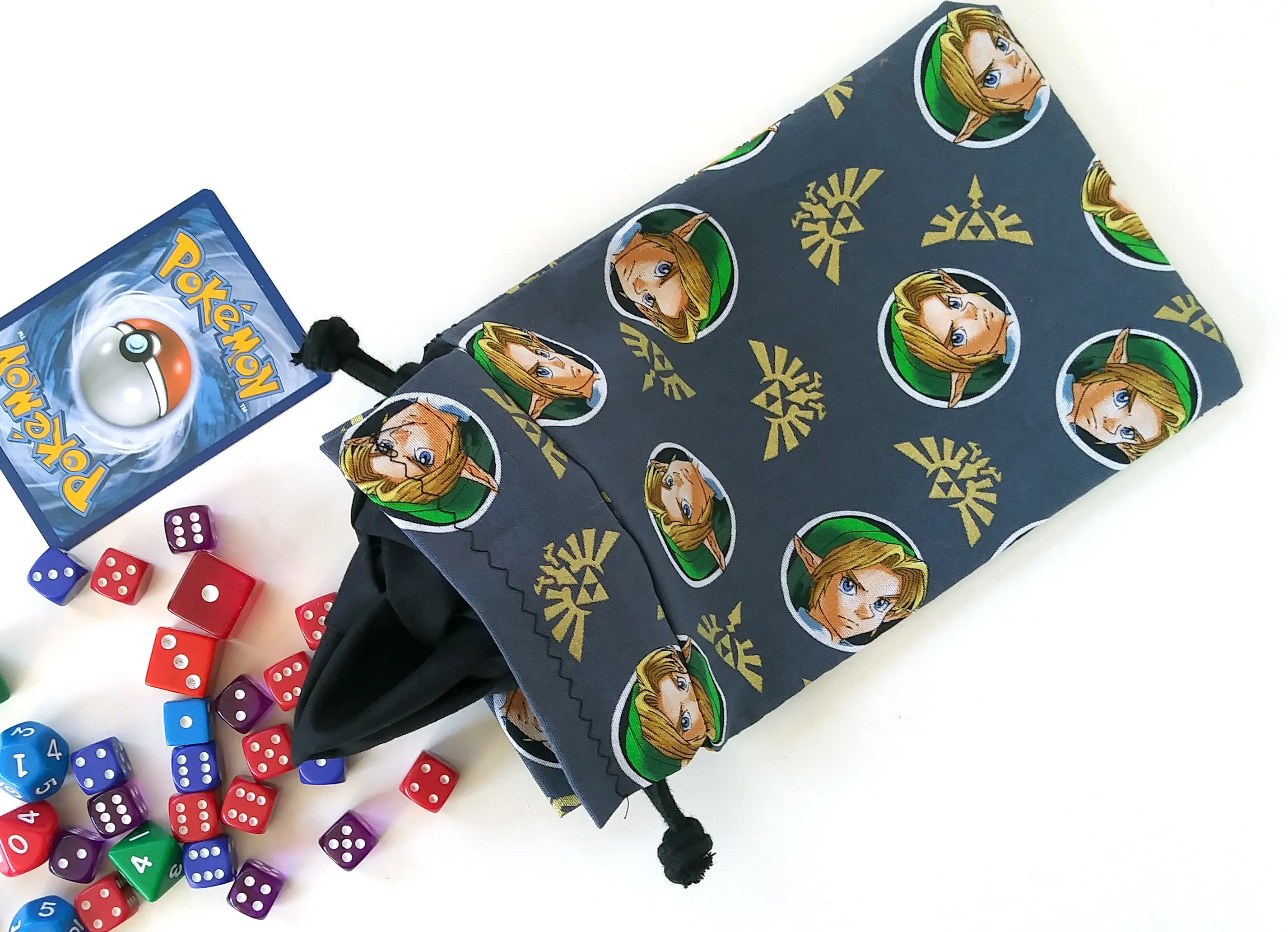 Handmade Drawstring bag - Zelda Link Circle