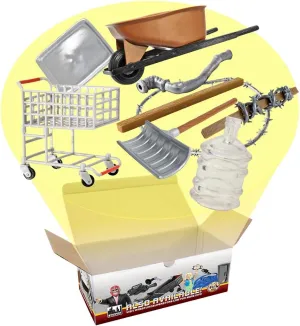 Hardcore Shopping Cart 9 Piece Accessory Set for Wrestling Action Figures