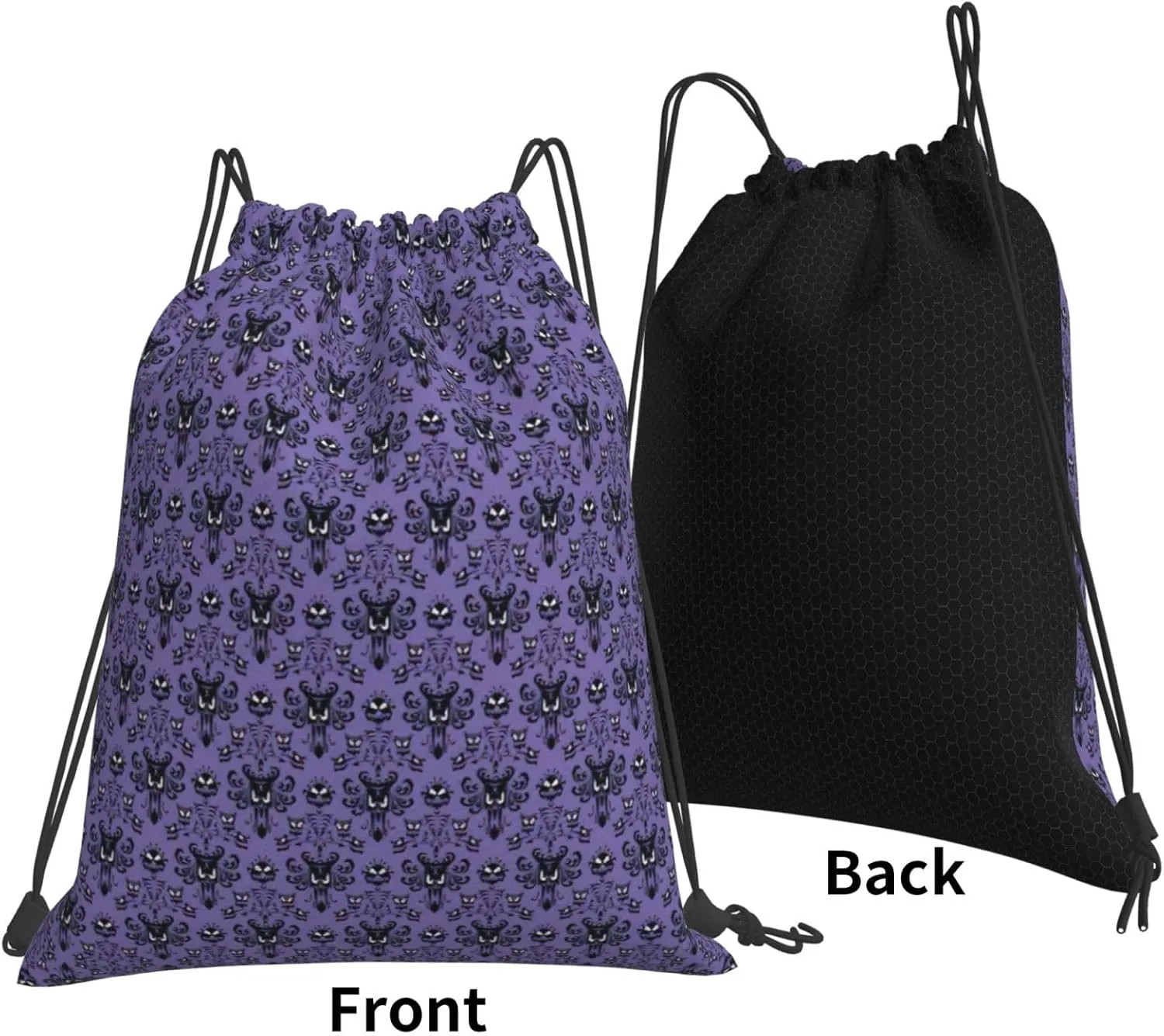 Haunted Mansion Drawstring Backpack Sports Gym Bag String Cinch Pouch For Daily Use