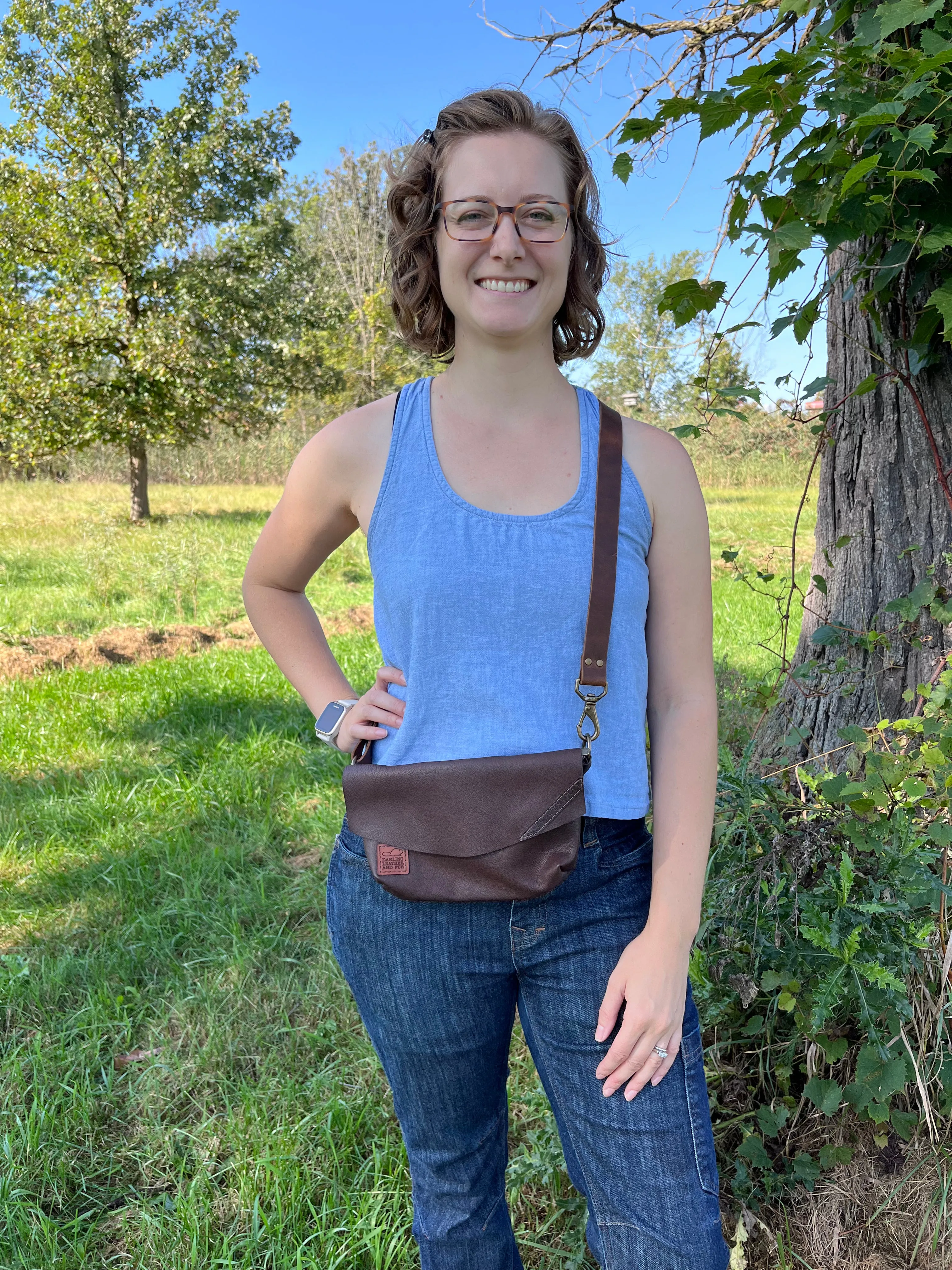 Hip Bag - Buckskin with Beavertail Accent