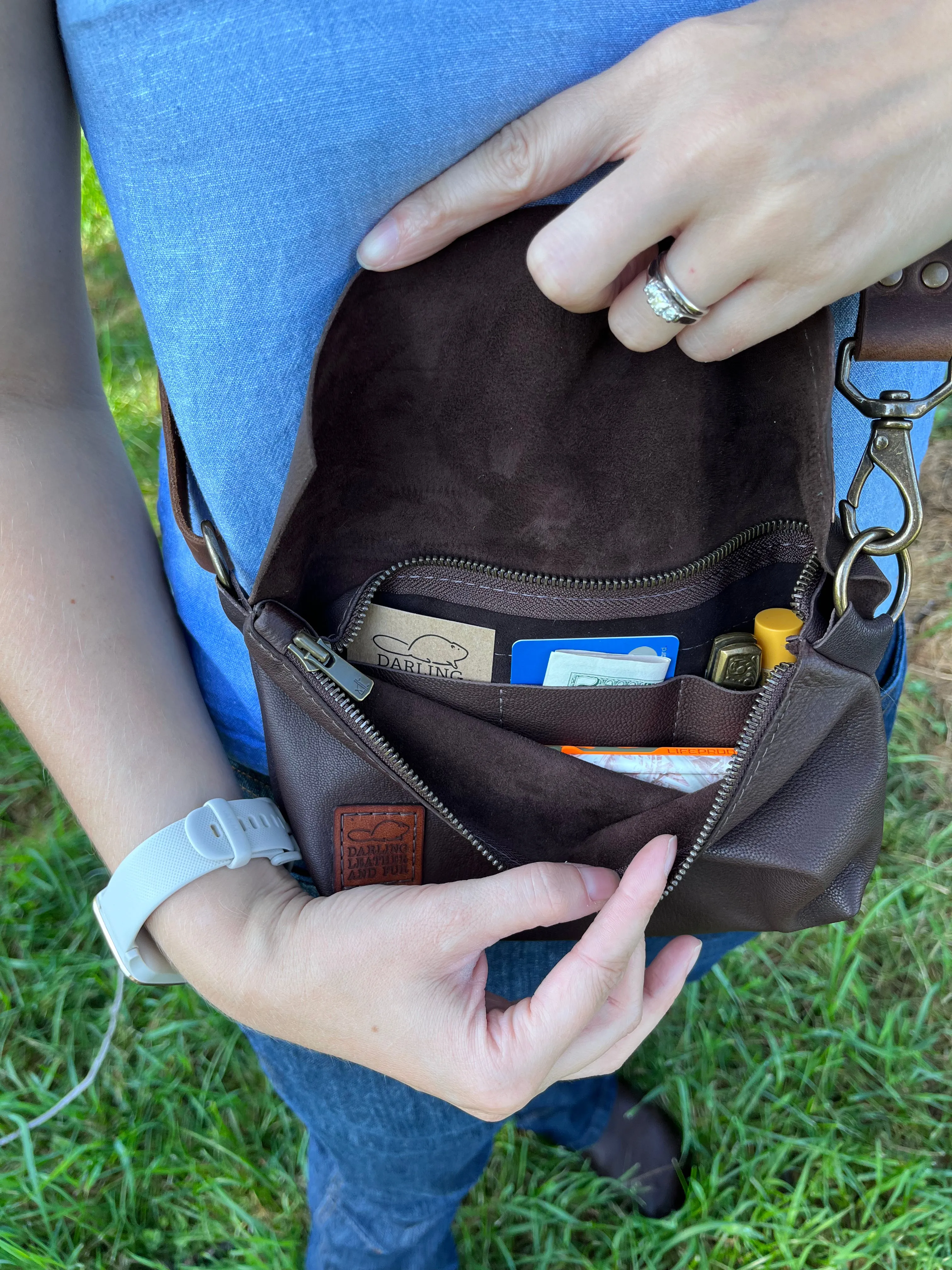 Hip Bag - Buckskin with Beavertail Accent