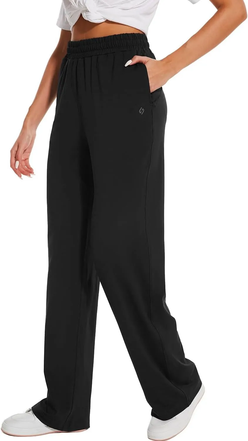HOdo 32"/34"/36" Inseam Womens Tall Yoga Sweatpants Quick Dry Long Joggers Lounge Yoga Pants with Pockets