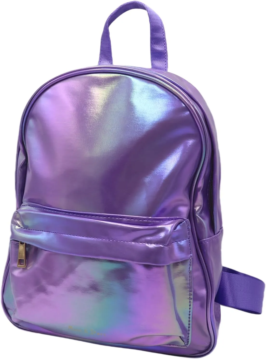 Holographic Backpack Iridescent Shoulder Bag Hologram Laser Satchel Travel Casual Daypack Purse for Women Men,Purple7#
