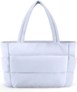 HOTOR Puffer Tote Bag for Women, Nurses - Multi-Pocket Lightweight Bag for Work - Quilted Handbag for Travel and Gym