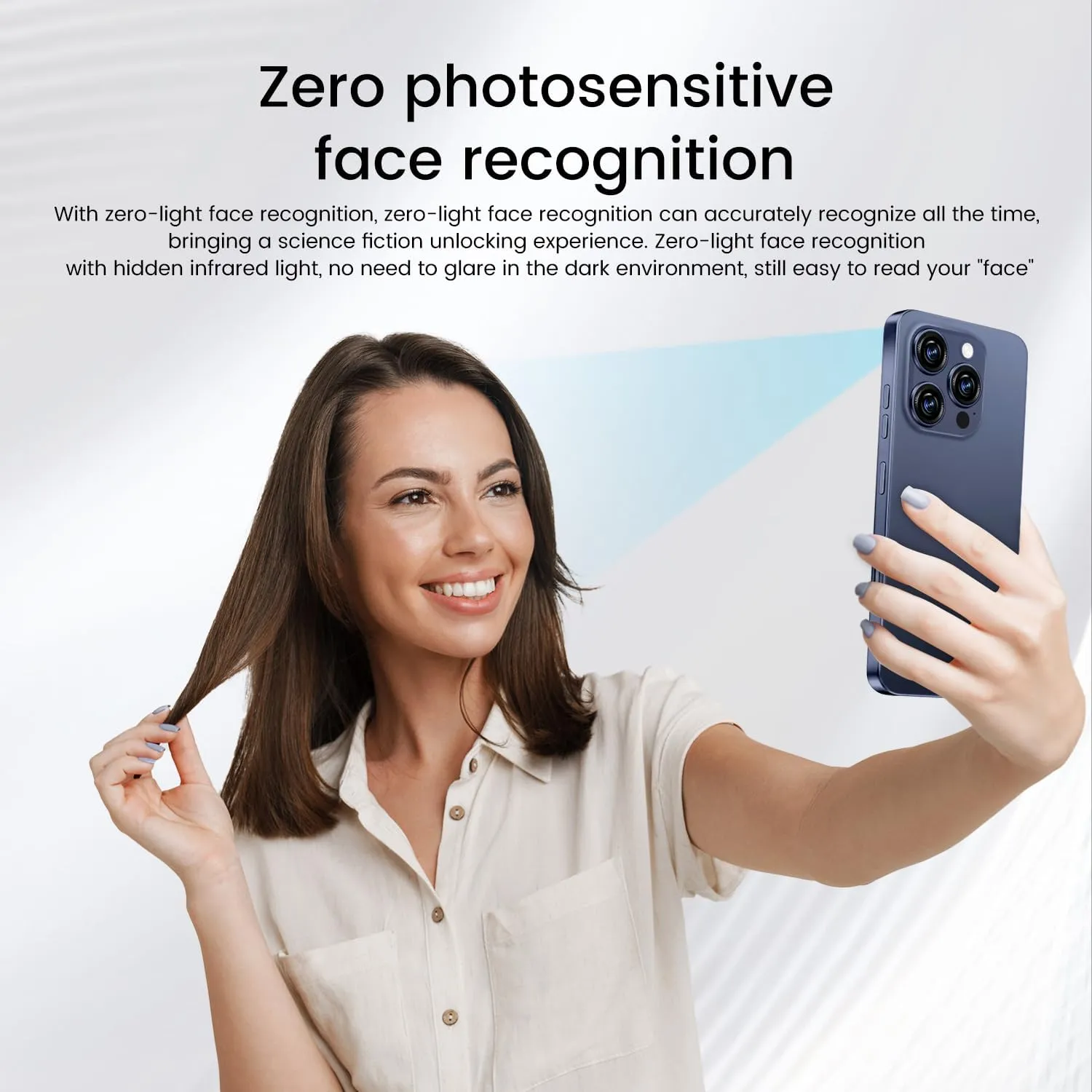 Huness I16 ProMAX Smartphone Unlocked Cell Phone,6.99" HD Screen Unlocked Phone,8 256GB Android 13 with 128GB Memory Card,Face ID/Dual SIM/5G/Fingerprint Button Unlock/Photos/GPS (Deep Blue, 8 256)