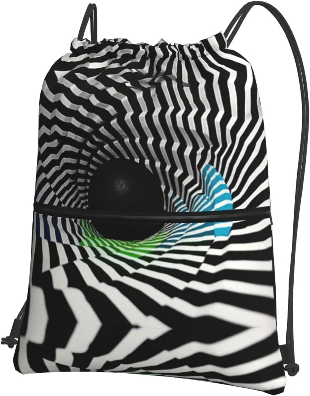 Hypnosis tunnel Lightweight and Waterproof Drawstring Backpack - Perfect for Gym, Yoga, Travel, Beach, and Outdoor Activities for Men and Women
