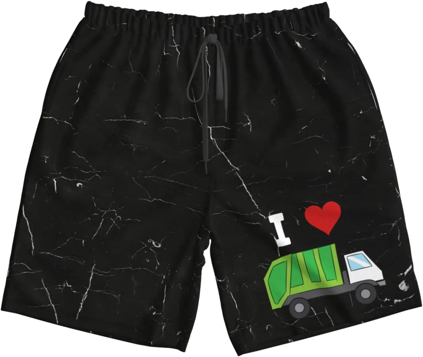 I-Love-Garbage-Truck-Trash-Gifts for Boys Girls Gifts Men's Short Workout Running Yoga Lightweight Athletic Shorts -