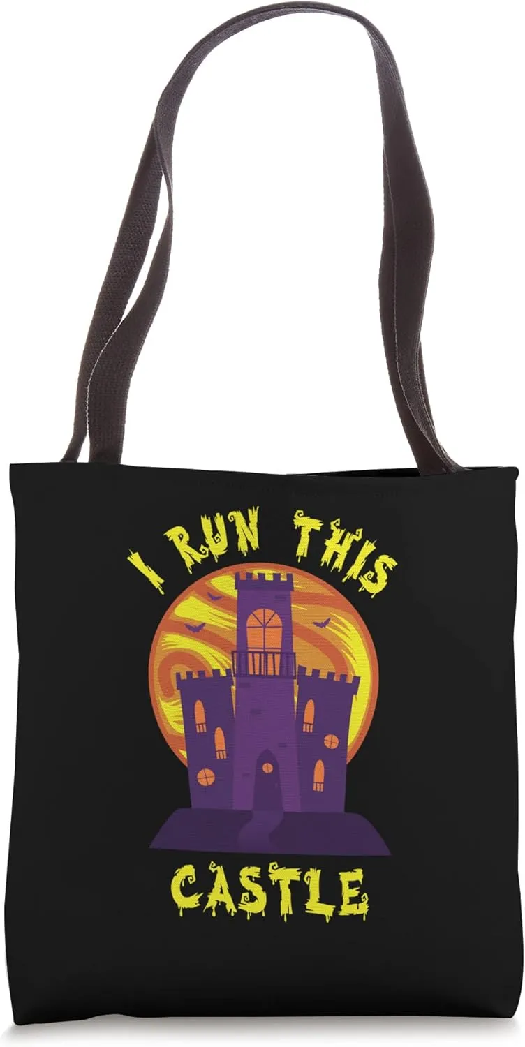 I Run This Castle Large Medieval Building Castle Tote Bag