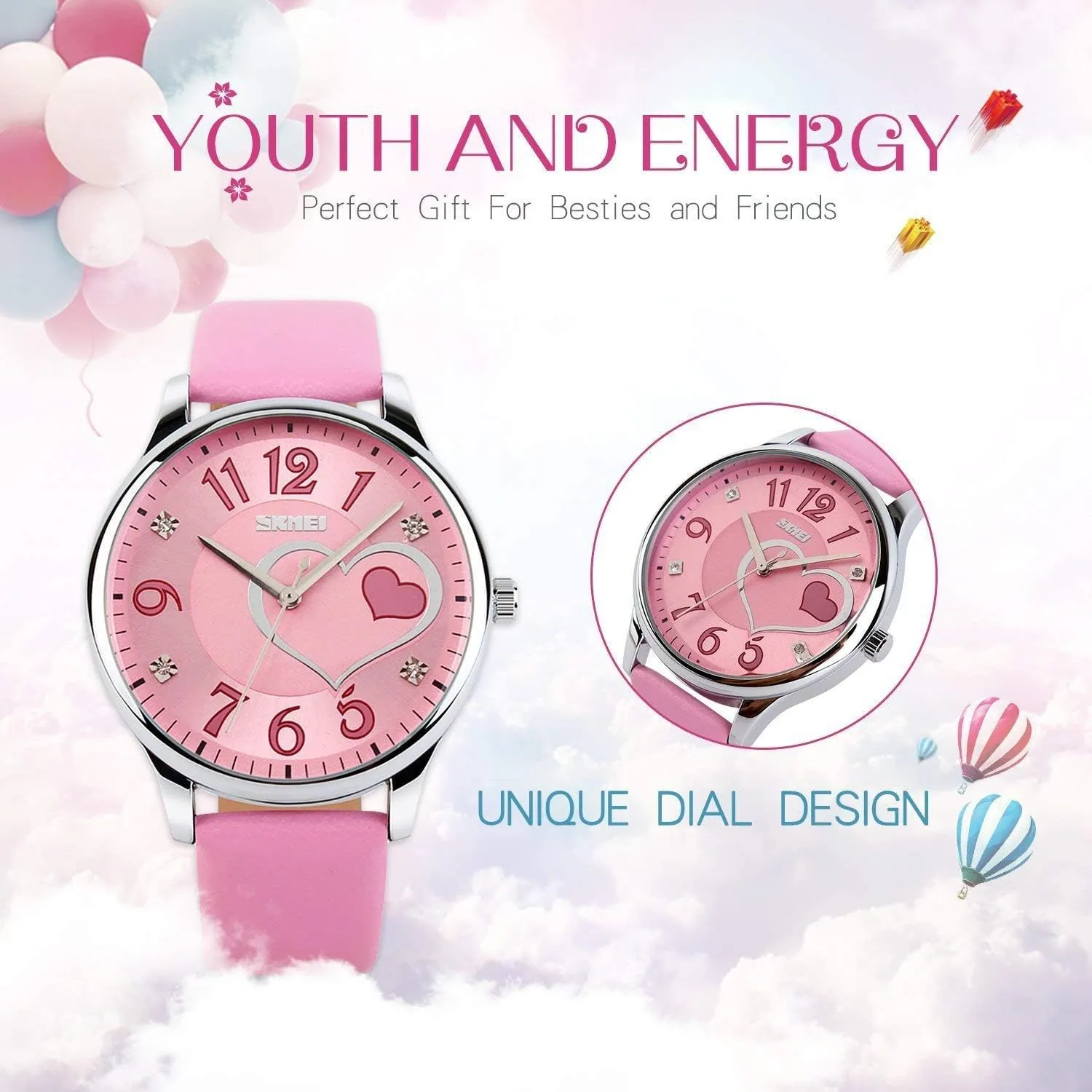 IJAHWRS Belt Women's Watch Fashion Love Rhinestone Quartz Watch