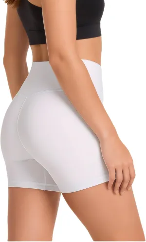 iLoveSIA Women's 4-in-1 Yoga Shorts, High Waisted Hidden Pocket, Built-in Seamless Thong Liner