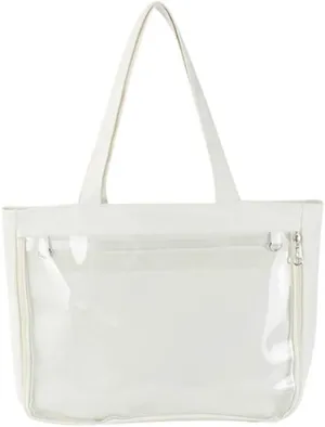 Ita Tote Bag Clear Window for Pins Shoulder Bag Handbag Bag DIY, Cosplay Stachel Tote
