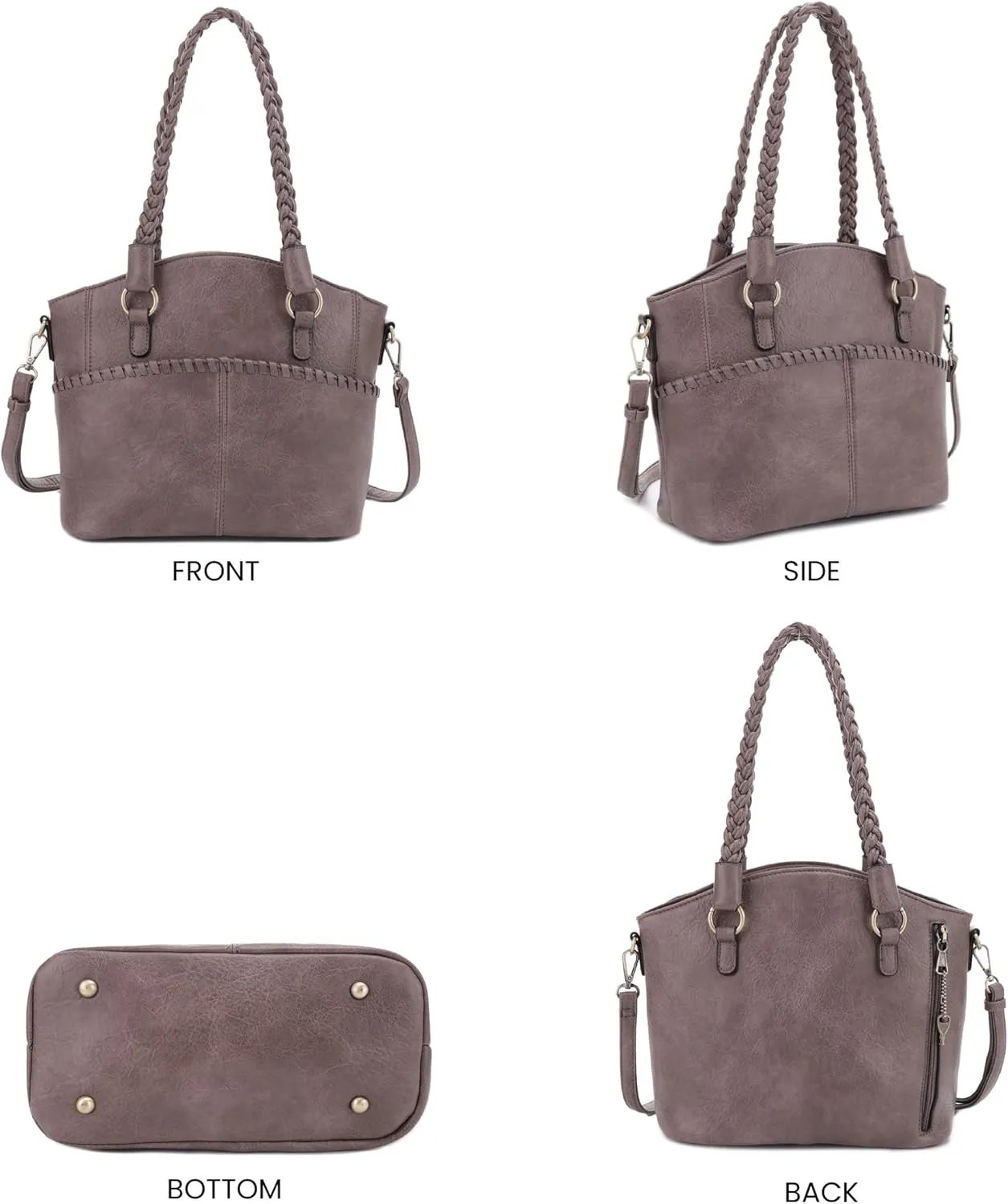 JESSIE & JAMES Bella Concealed Carry Tote Bags For Women with Lock and Key Satchel Purse Top Handle with Crossbody Strap