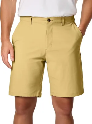 JMIERR Men's Chino Shorts Casual Summer 9" Inch Stretch Moisture-Wicking Golf Dress Short with Zipper Pocket