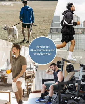 JMIERR Mens Cotton Sweat Shorts with 3 Pockets Workout Lounge Jogger Athletic Shorts 7 inch Inseam Running Shorts