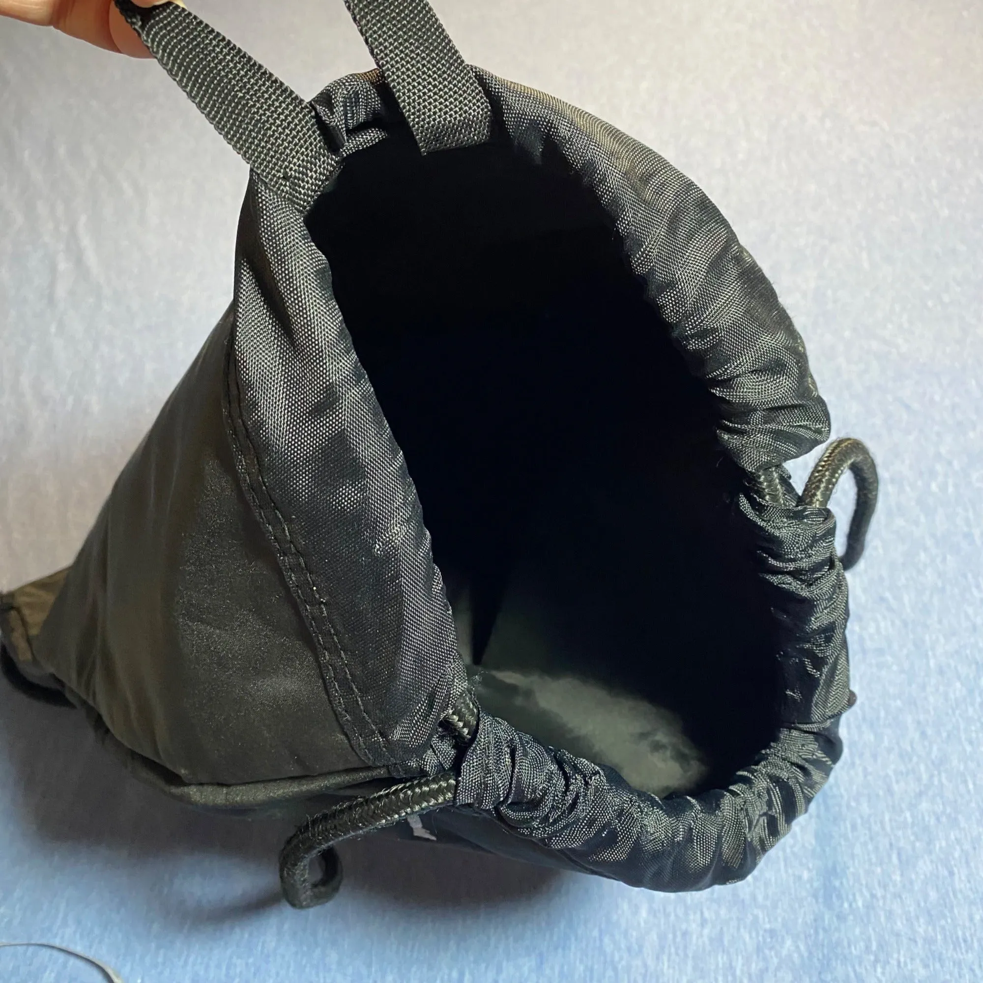Jordan Drawstring Backpack With Zip Pocket & Mesh Panels - Black