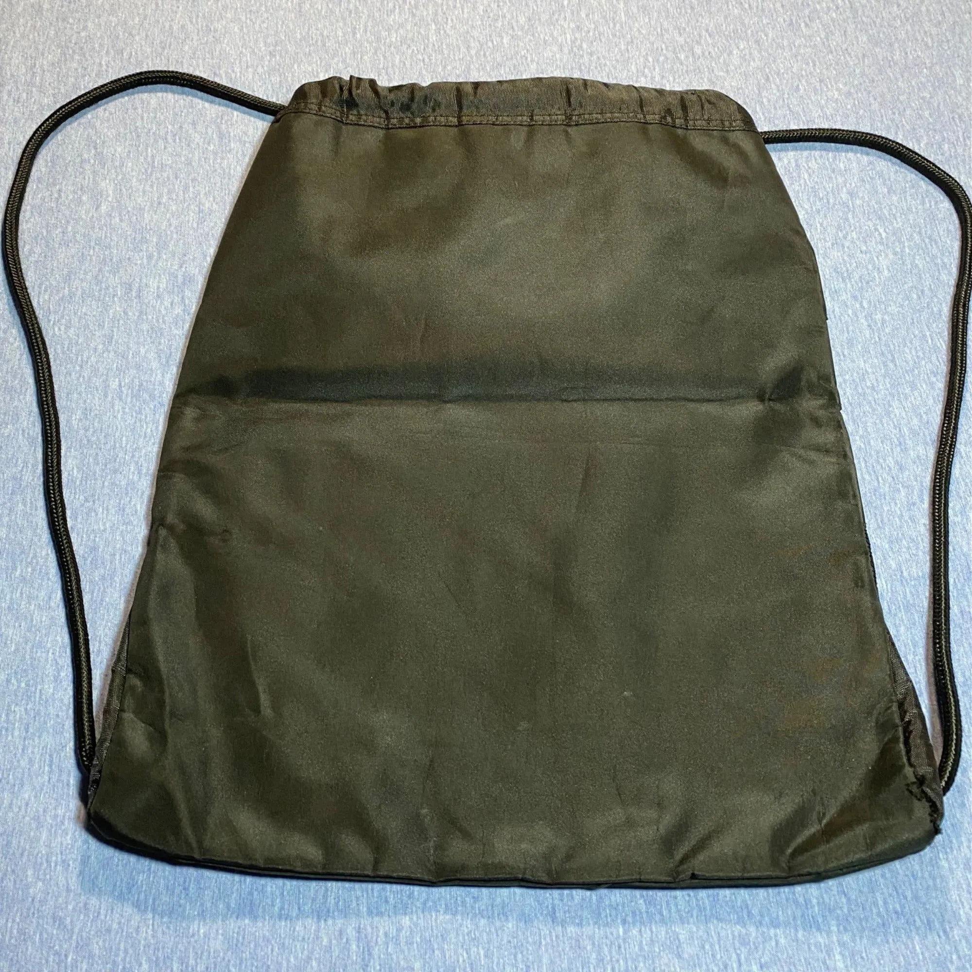 Jordan Drawstring Backpack With Zip Pocket & Mesh Panels - Black