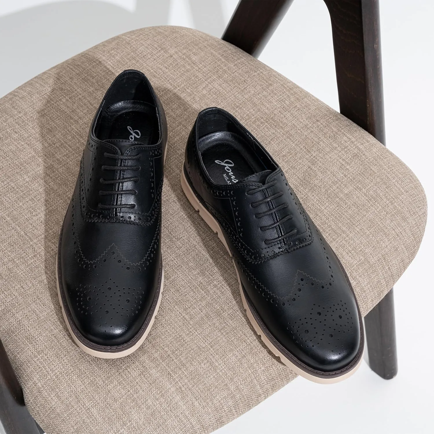 Jousen Mens Dress Shoes Casual Oxfords Lace Up Business Formal Dress Sneakers for Men