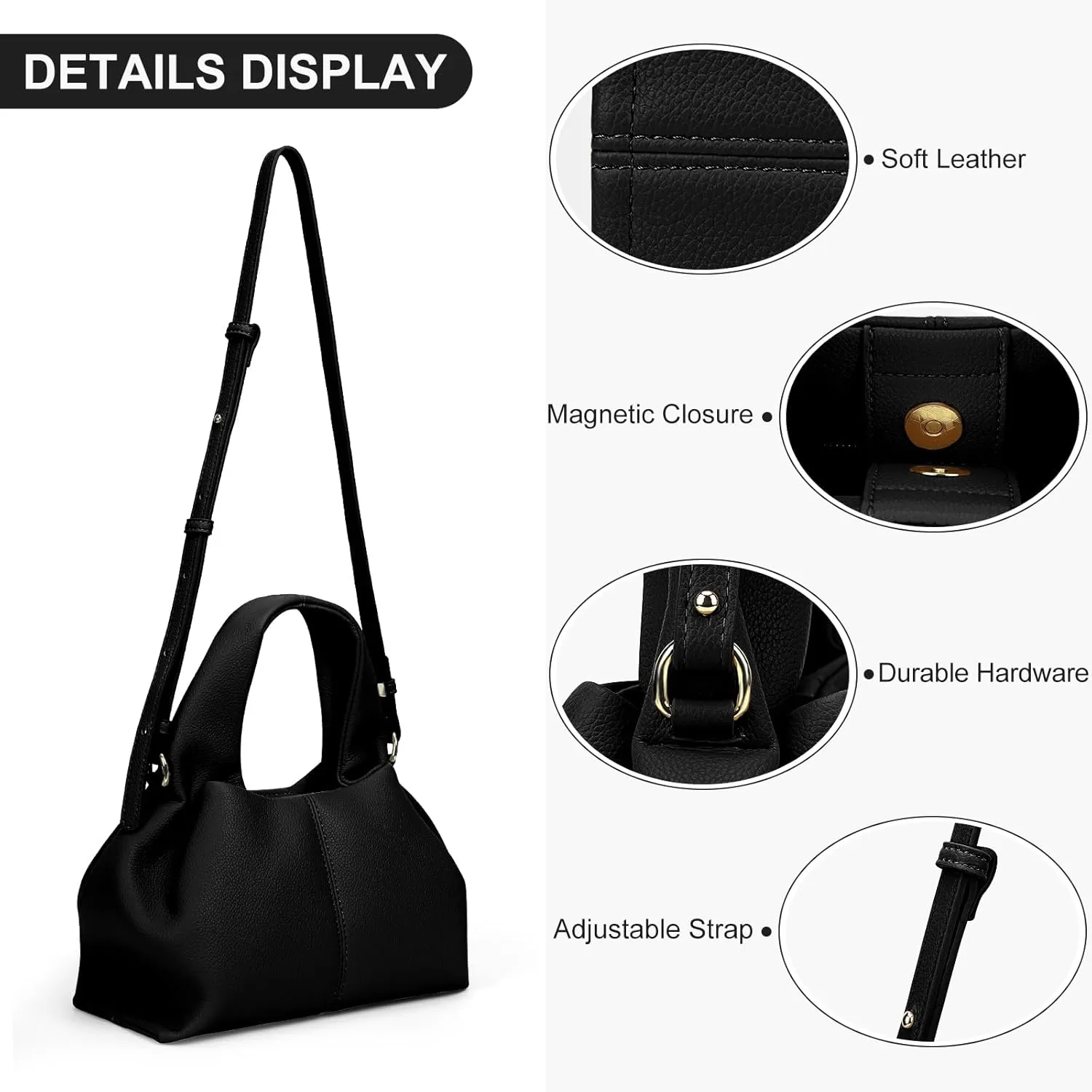 Juoxeepy Crossbody Bag Purse Satchel Handbag for Women Shoulder Bag Chic Dumpling Cloud Bag Clutch Purse