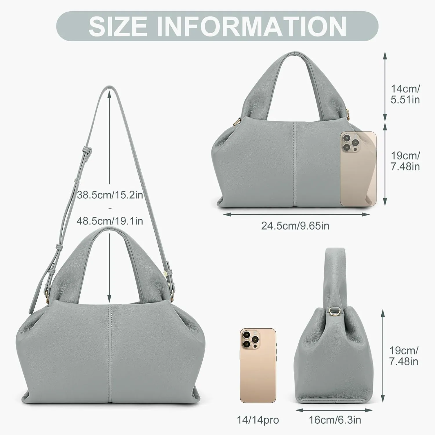 Juoxeepy Crossbody Bag Purse Satchel Handbag for Women Shoulder Bag Chic Dumpling Cloud Bag Clutch Purse
