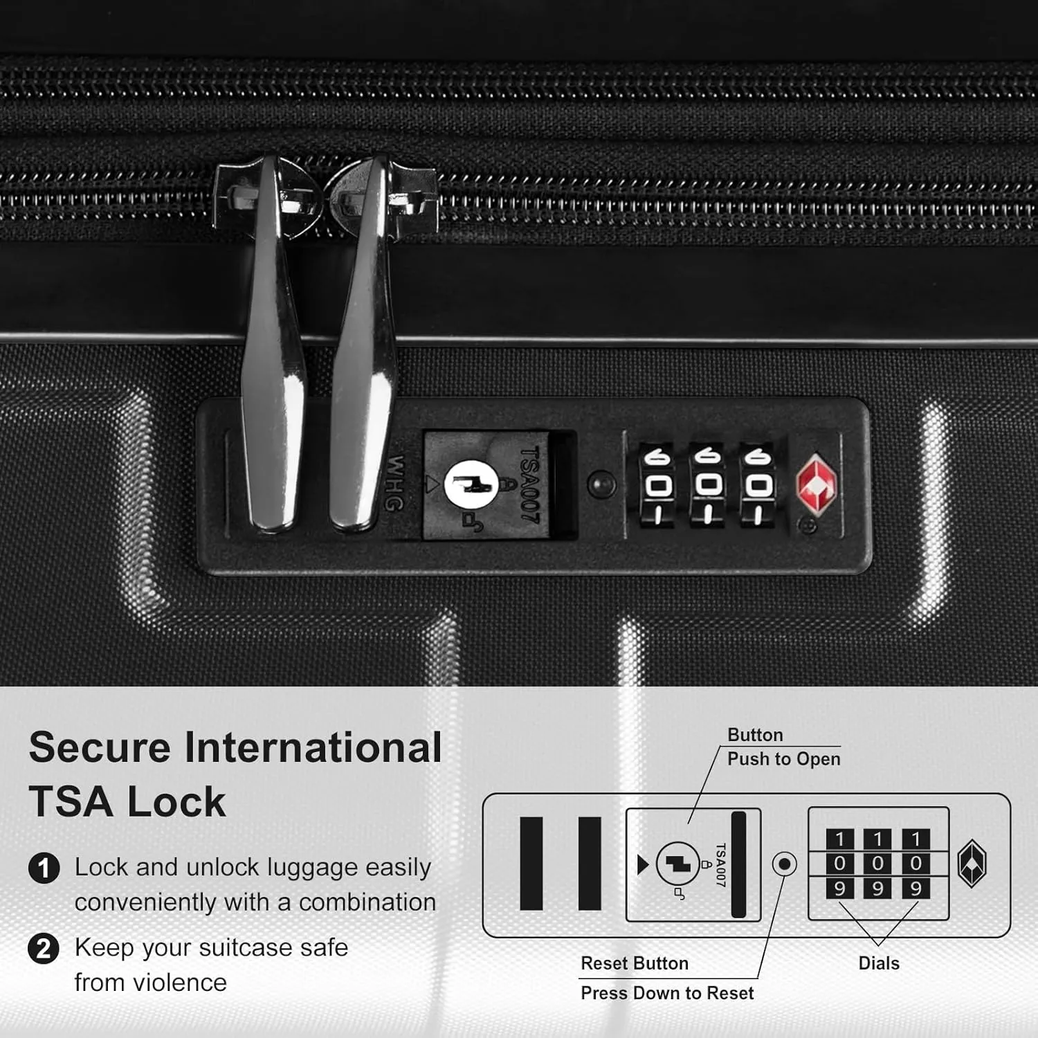 Karl home 20in Carry On Luggage Airline Approved Expandable Lightweight Hard Shell Suitcases with Wheels Built-In TSA Luggage Bag for Business/Travel Black