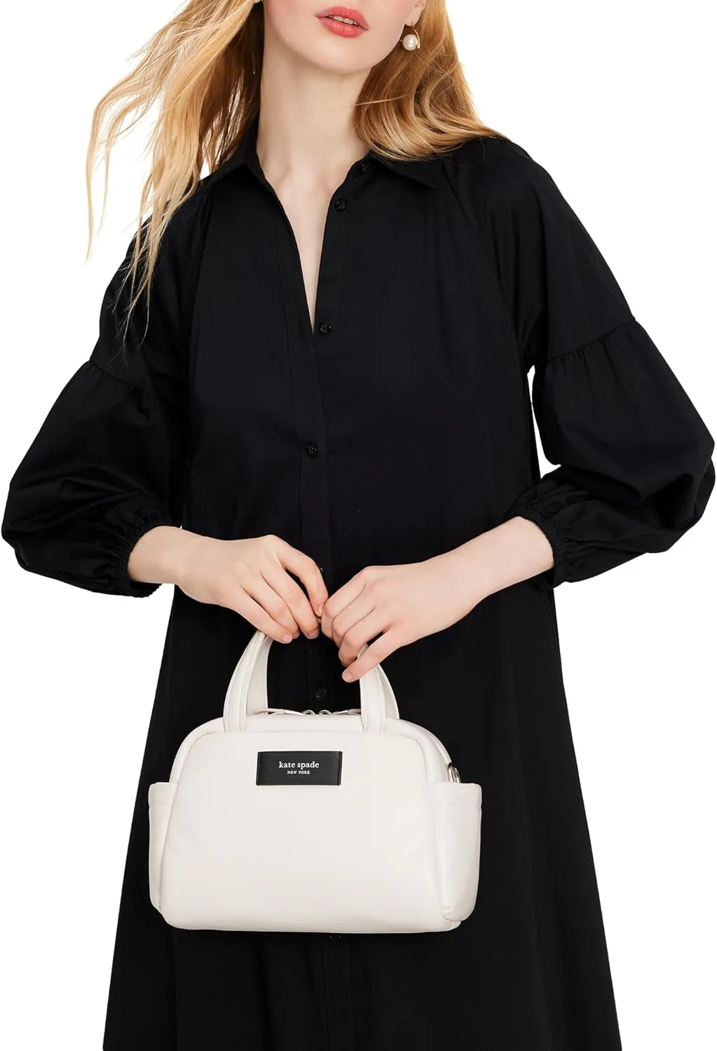 kate spade new york Women's Puffed Smooth Leather Satchel