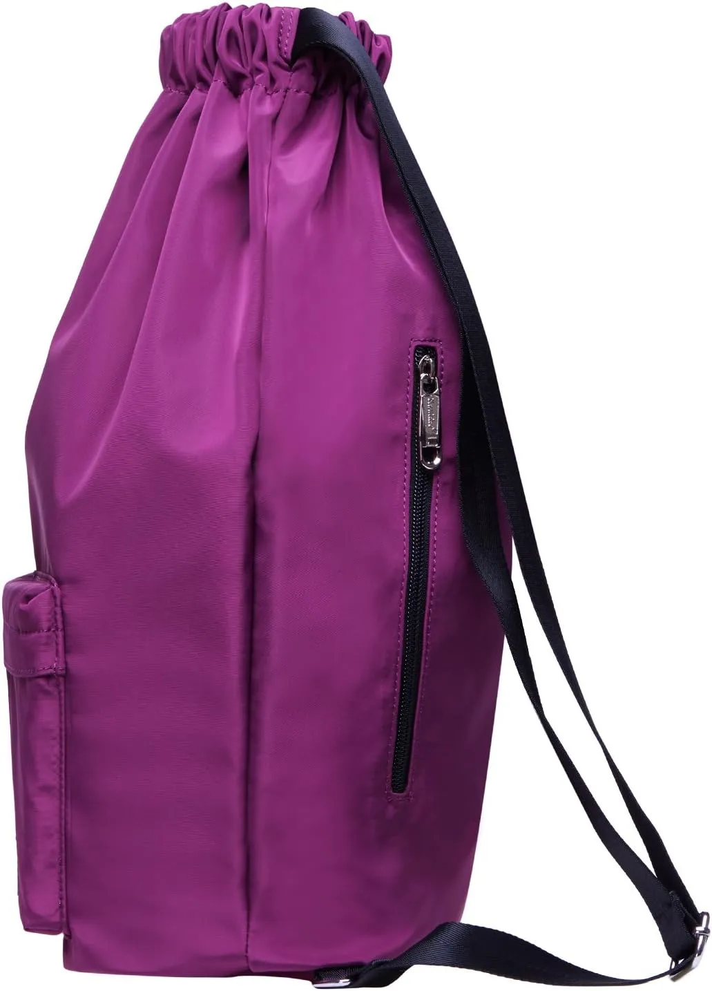 KAUKKO Drawstring Sports Backpack Gym Yoga Bag Shoulder Rucksack for Men and Women(1031-2-PURPLE)