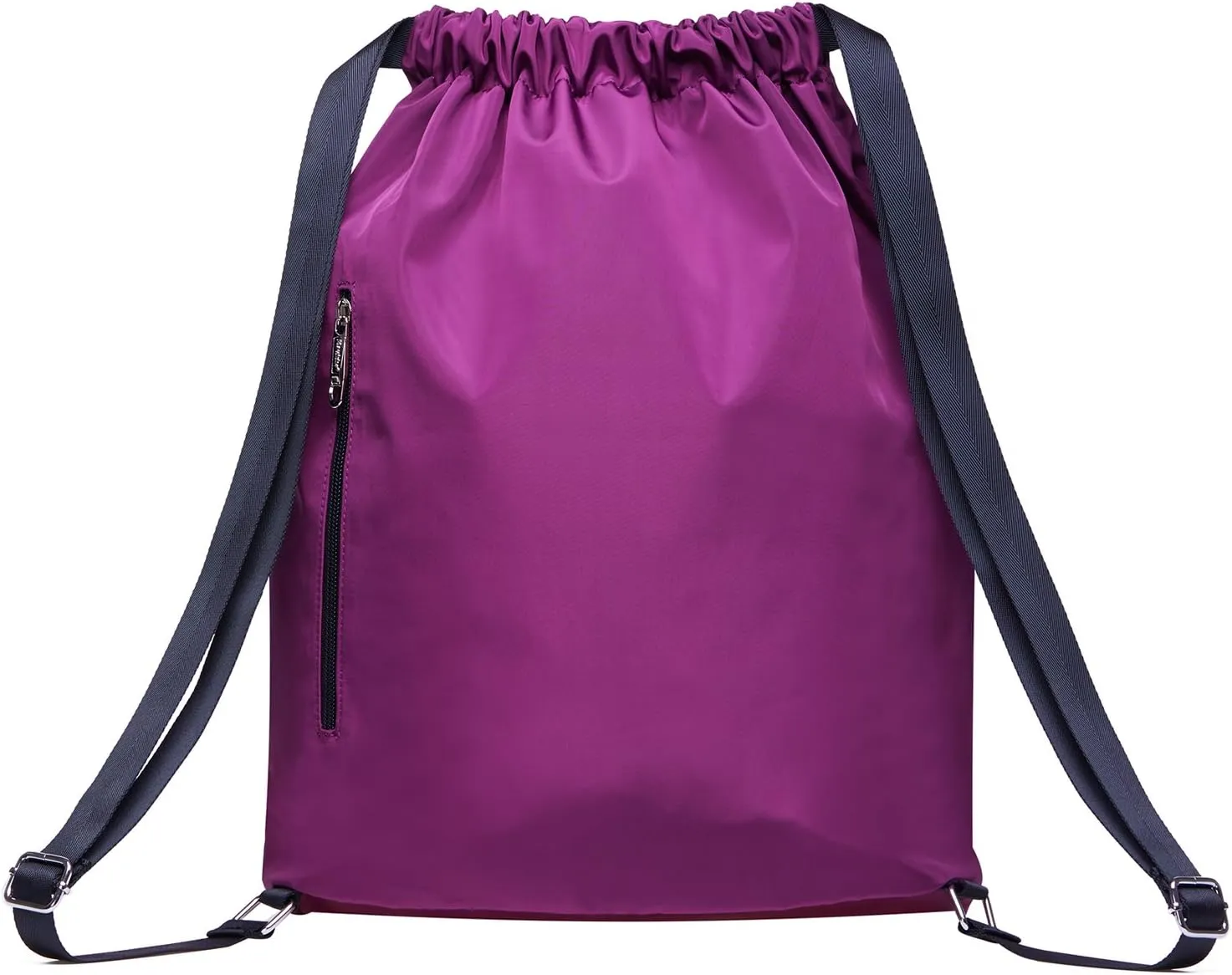 KAUKKO Drawstring Sports Backpack Gym Yoga Bag Shoulder Rucksack for Men and Women(1031-2-PURPLE)