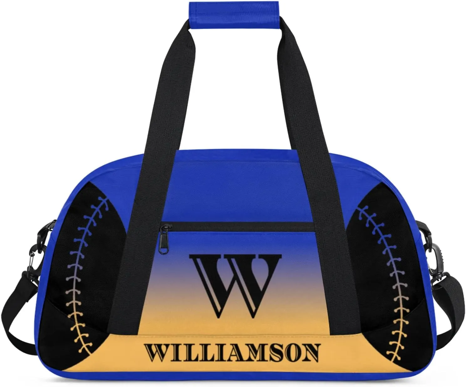 Kids Duffle Bag Personalized Gym Bag Overnight Bags, Ideal for Travel and Sports, Suitable for Men Women for Gym, Dance, Yoga, Durable Waterproof Sport Overnight Handbags Baseball Blue