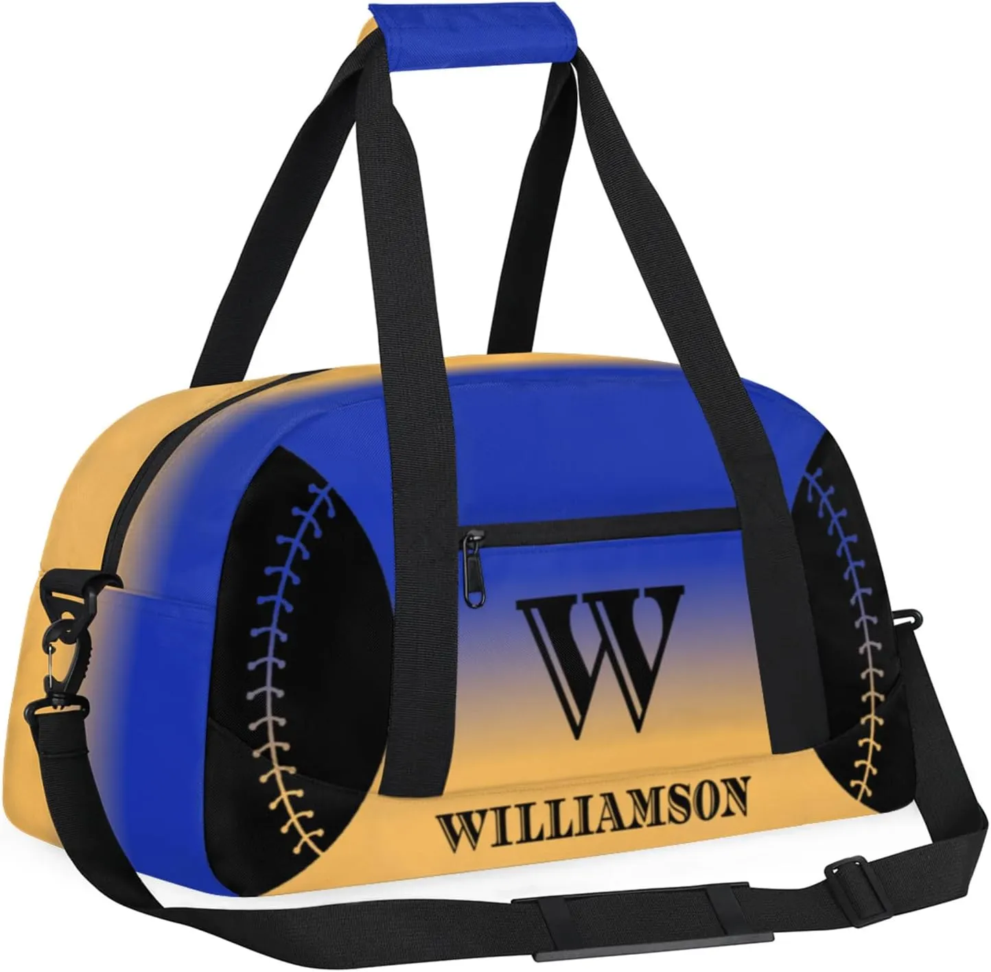 Kids Duffle Bag Personalized Gym Bag Overnight Bags, Ideal for Travel and Sports, Suitable for Men Women for Gym, Dance, Yoga, Durable Waterproof Sport Overnight Handbags Baseball Blue