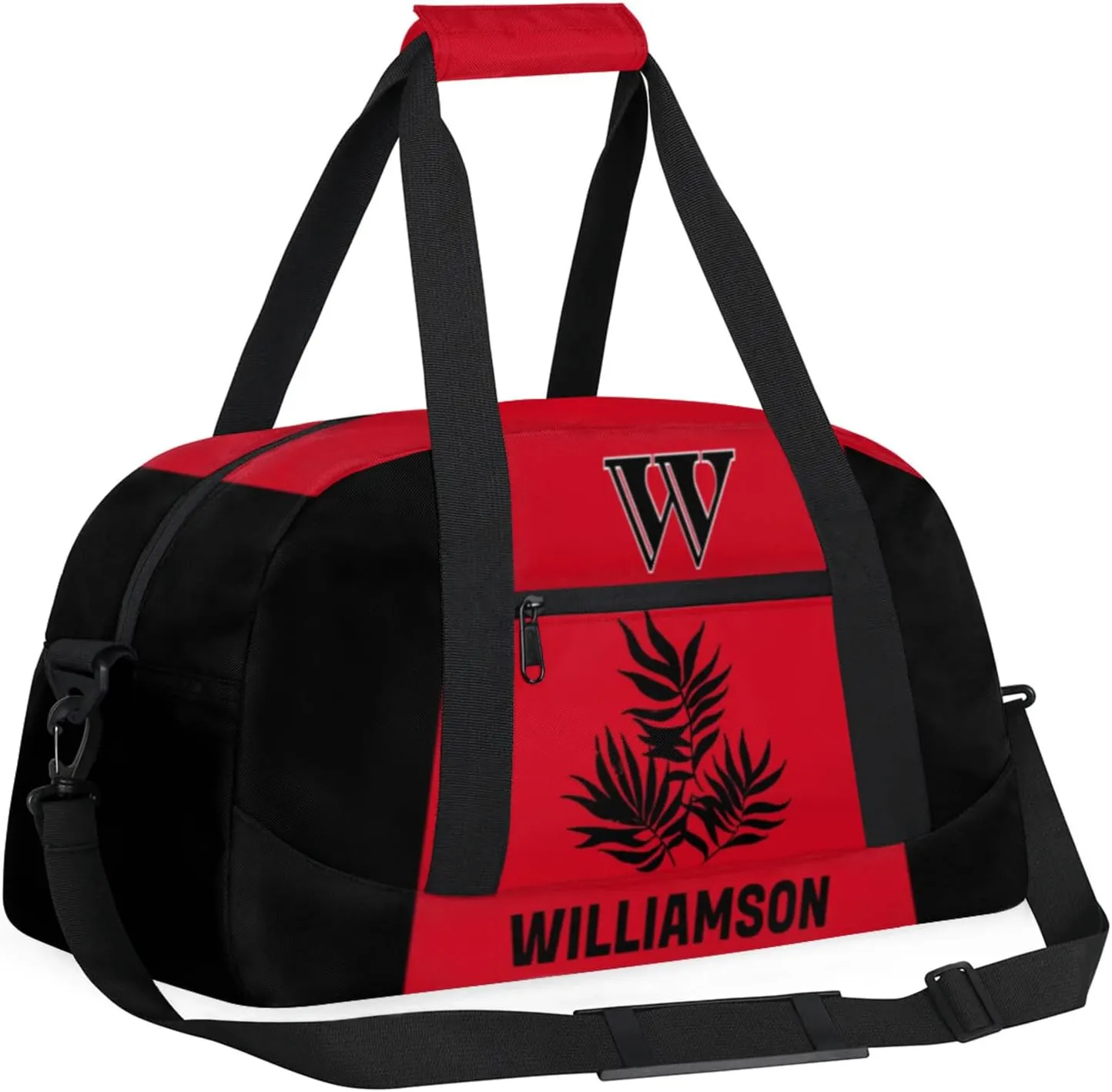 Kids Duffle Bag Personalized Gym Bag Overnight Bags, Ideal for Travel and Sports, Suitable for Men Women for Gym, Dance, Yoga, Durable Waterproof Sport Overnight Handbags Leaf