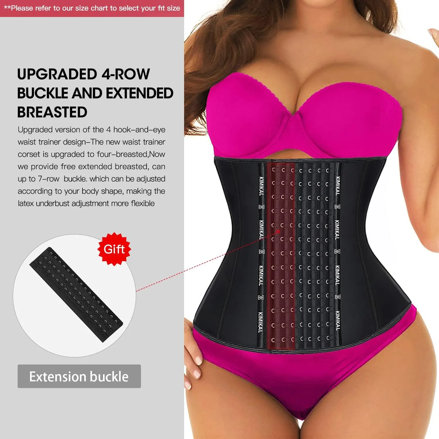 KIMIKAL Corset Waist Trainer Waist Cincher Shapewear Fajas Colombianas Waist Trimmer Tummy Control Women