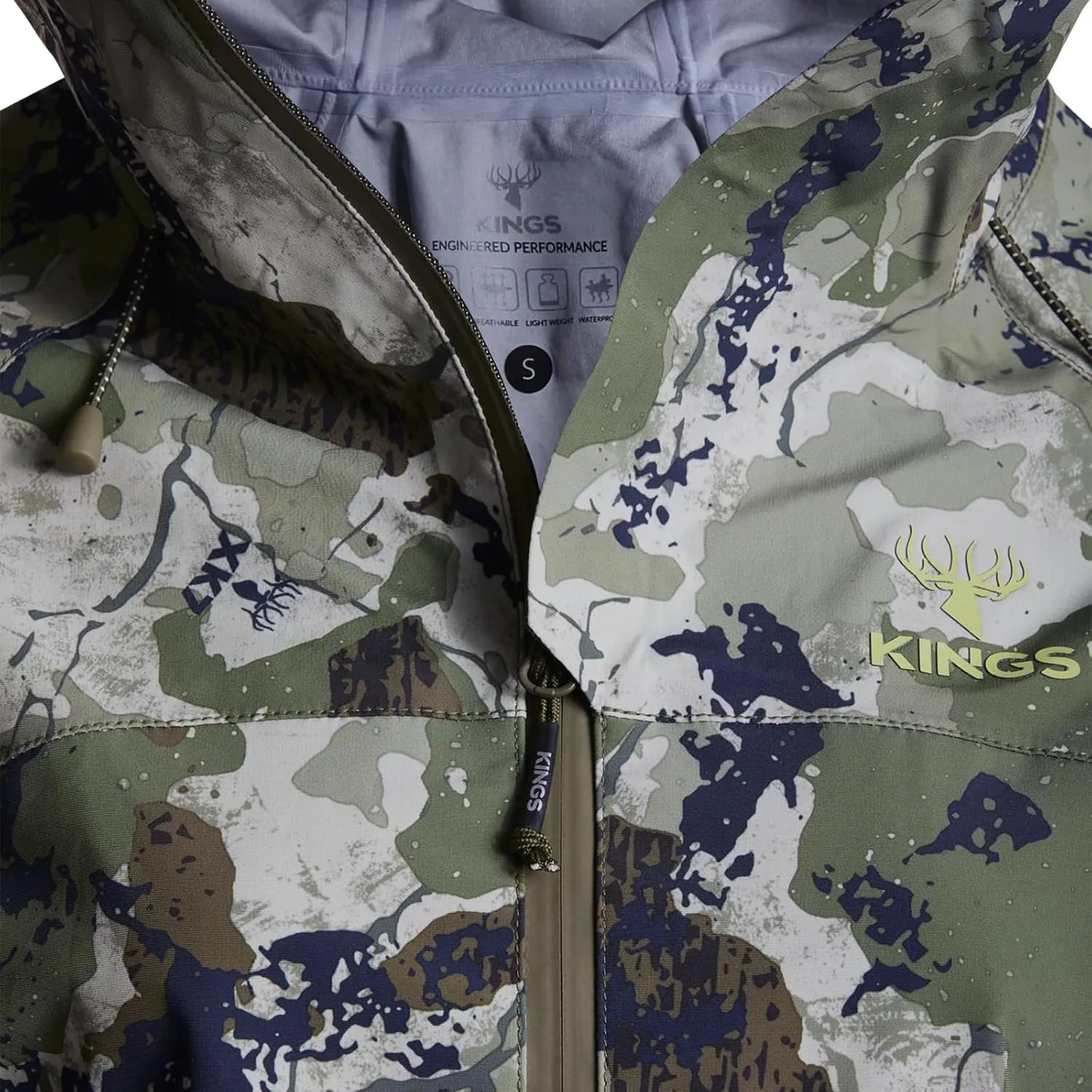 King's Camo Women's XKG Paramount Rain Jacket | Waterproof | Stretch Fabric | Taped Seams | Durable | Lightweight Shell Layer