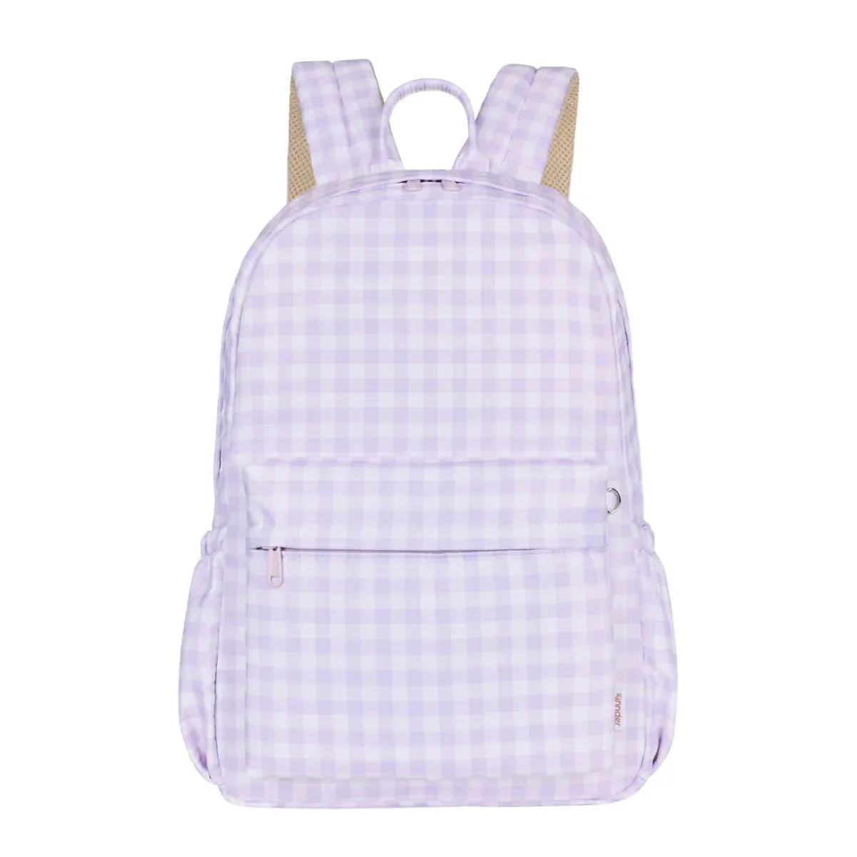 Kinnder Junior Kindy/School Backpack - Lilac Gingham